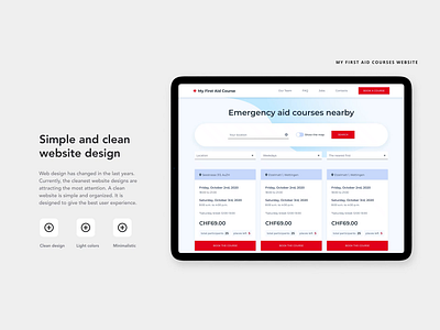My First Aid Courses Website animation blue courses design digital driving emergensy first aid graphic design illustration learning motion graphics students swiss switzerland tablet ui ux vector website