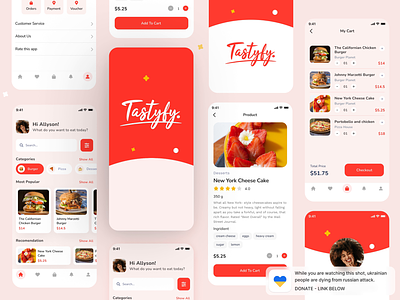 Tastyfy UI Concept app delivery design figma food mobile restaurant ui ux uxui