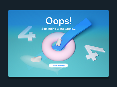 404 page 3d 404 blue error page404 ui water
