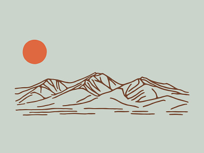 Mt. Princeton design hand drawn illustration vector