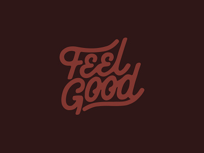 Feel Good design hand drawn hand drawn type hand lettered hand lettering logo typography vector