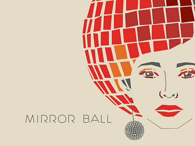 Mirror Ball art design flat graphic design illustration vector