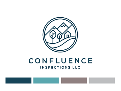 Confluence Logo art branding design illustration line art logo logo design vector