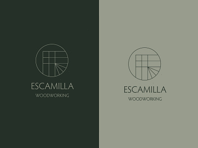 Escamilla Woodworking branding design logo