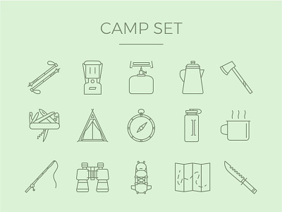 Camping Icons icon vector vector illustration