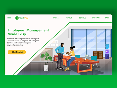 Website Landing page design human resource illustration kenya office illustration vector website landing page