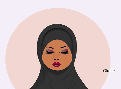 Muslim woman africa buibui illustration kenya muslim muslim woman vector