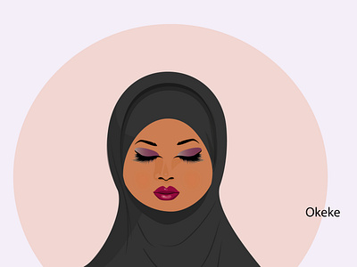 Muslim woman africa buibui illustration kenya muslim muslim woman vector