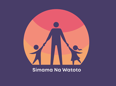 Simama Na Watoto humanitarian logo kids logo savekids