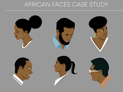 African Faces Case Study african faces illustration kenya nairobi vector