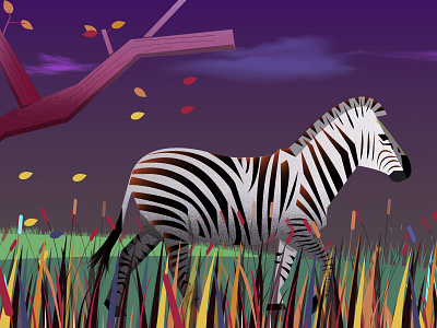 Illustration of a Zebra colorful illustration illustrator maasai mara vector zebra