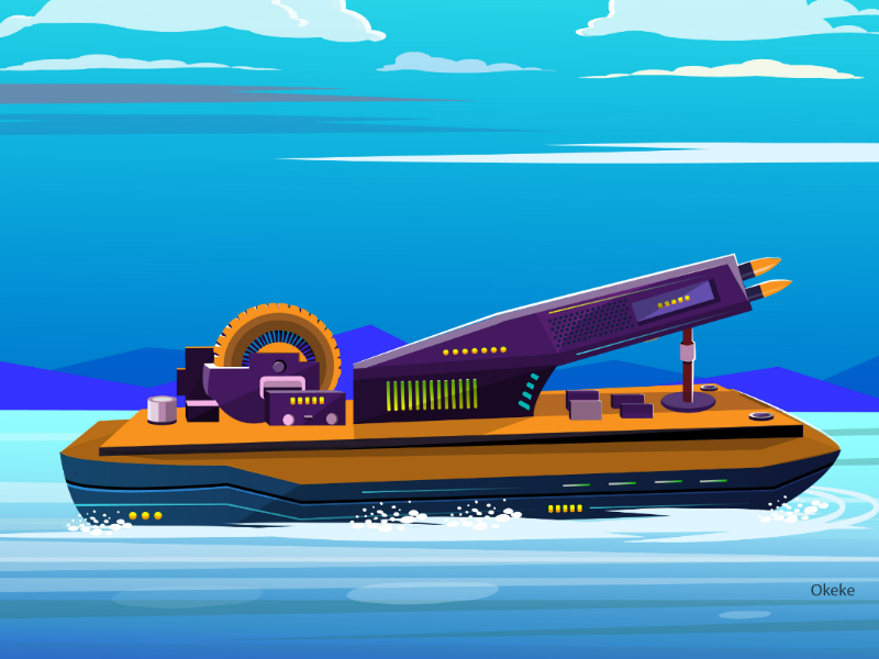 Logitech MouseShip kenya illustration illustrator vector battleship logitech