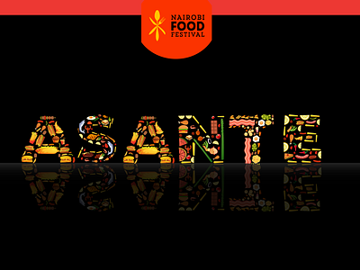 Nairobi Food Festival Poster food kenya nairobi typography art typography poster