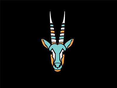 Antelope africa animal logo antelope gazelle illustration minimalist logo nairobi vector