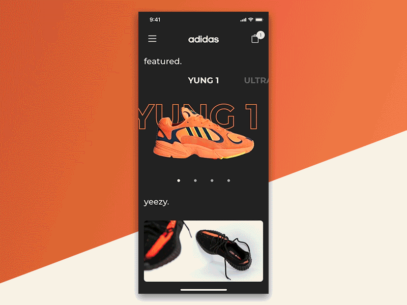 Adidas Redesign Challenge adidas principle principleapp ui uplabs ux ux animation ux challenge