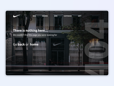 Daily UI #008 - 404 Page 404 404 error 404 page challenge dailyui dailyui 008 dailyuichallenge nike sketch ui