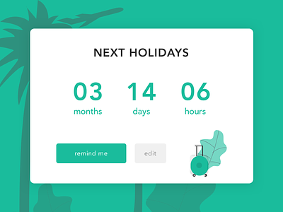 Daily UI #014 - Countdown Timer challenge count countdown countdown timer daily 100 dailyui dailyuichallenge holidays illustration reminder ui