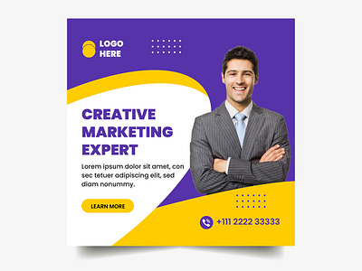 Digital marketing and corporate social media post template instagram banner