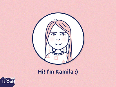 My personal avatar :) adobe avatar blue figured it out illustration illustrator logo logotype personal branding pink vector