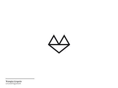 Unused logo mark for Triangles Lingerie fox lingerie logo logomark logotype sexy triangles women