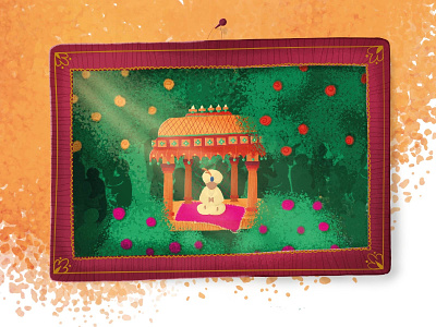 Maharaja in the gazebo - contest illustration biedronka childrenillustration contest gazebo illustration illustration digital india intuos kids book maharaja małysajiwielkaprzygoda photoshop piórko2018 wacom