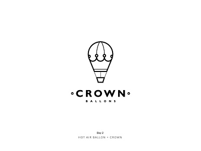 Daily Logo Challenge - Day 2 - Hot Air Ballon + Crown