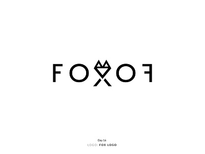 Daily Logo Challenge Day 16! - Fox Logo dailylogo dailylogochallenge fox foxof geometric logo logoconcept logodesign logodesigner logoidea logomark logotype symmetry