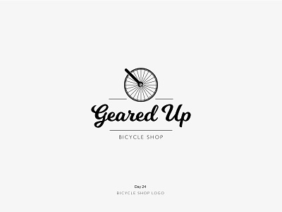 Daily Logo Challenge Day 24! - Bike Logo bicycle bike dailylogo dailylogochallenge day24 gearedup logo logoconcept logodesign logoinspire logomark logotype wheels