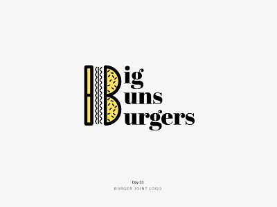 Daily Logo Challenge Day 33! - Burger Joint Logo