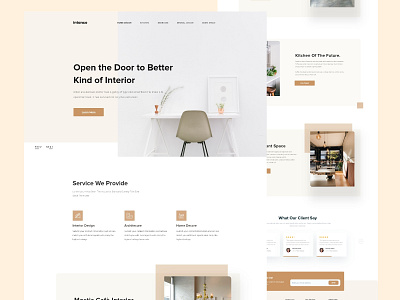 Interior Home Page Design agency business finance bank credit debit card payment furniture design interior design new trend clean website user experience ux user interface ui web landing page