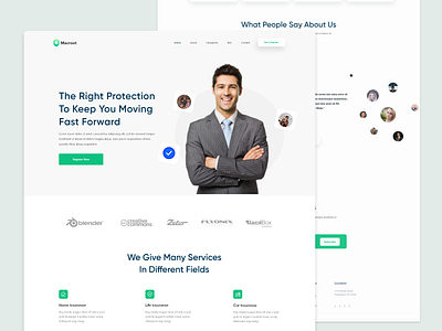 Insurance Landing Page Design Concept