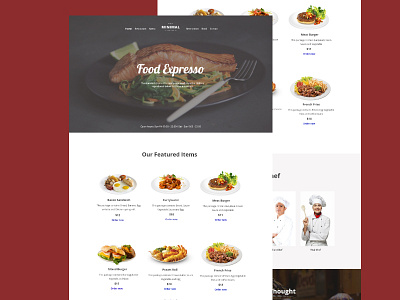 Restaurant website Concept