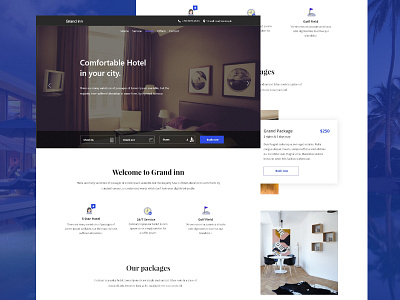 Homepage - Hotel Website clean b2b sass dashboard hotel design typography hotel new trend clean website popular dribbble best shot sayed rahman design works template mobile app ios android user experience ux user interface ui web landing page