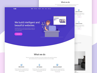 Agency landing page agency landing page minimal template typography ui user experience user interface ux web web design website