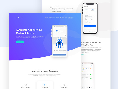 App Landing page contact form support ios android app minmal webpage popular new trend product illustration saas b2b agency trending dashboard typography design ui ux interface web landing page website template