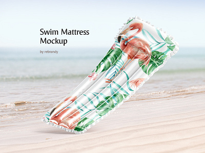 Swim Mattress Mockup air bed download floating holiday inflatable mat matres mattres mattress mockup pool psd raft relaxation rubber summer swim swimming water