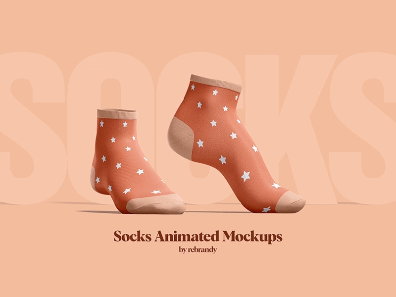 Socks Animated Mockups animated animation ankle clothes clothing download fabric fashion foot footwear kneehighs mockup psd sock socks sox stockings textile underwear wear