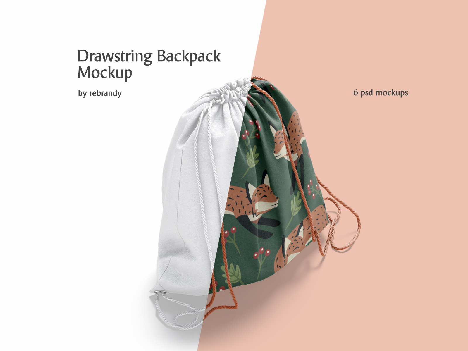 Download Drawstring Backpack Mockup By Alexandr Bognat On Dribbble