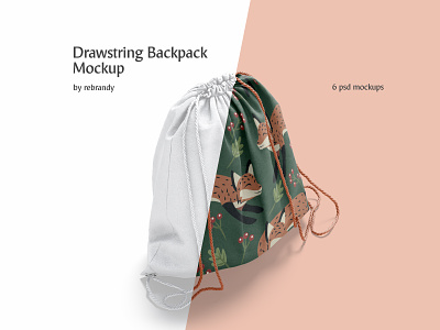 Drawstring Backpack Mockup back pack backpack backpacking bag bagging canvas carry cloth cord download drawstring haversack mockup package packsack pouch psd rope sack sport
