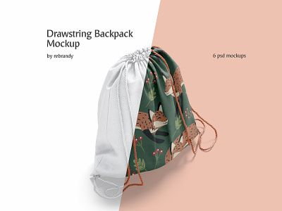 Drawstring Backpack Mockup