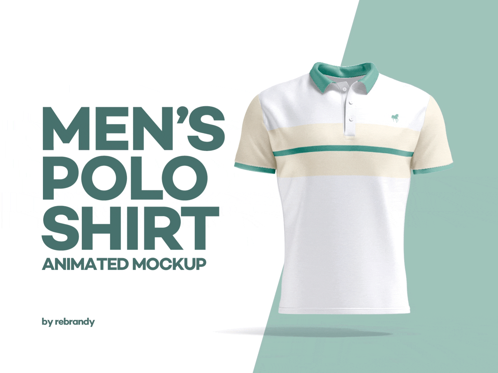 Men's Polo Shirt Animated Mockup animated classic clothing cotton male wear