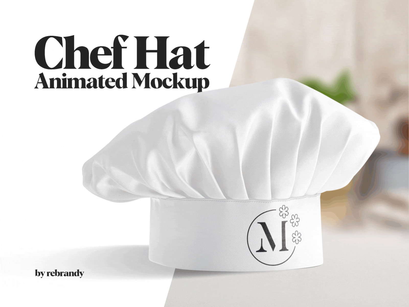 Chef Hat Animated Mockup animated clothing cooking costume headdress