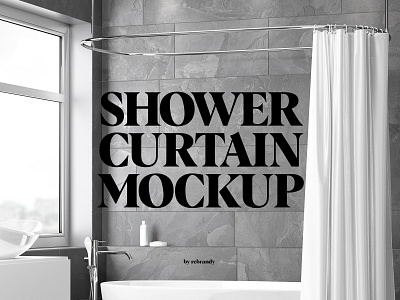 Shower Curtain Mockup accessory blind coastal cover furniture hanging interior mockup psd shade shower toilet