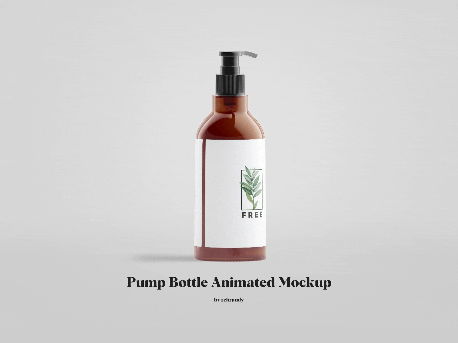Free Pump Bottle Animated Mockup animated cosmetics dispenser download free freebie label mockup pack psd soap