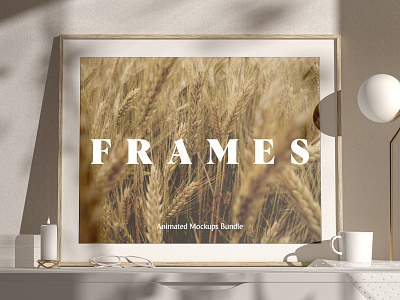 Frames Animated Mockups Bundle animated desk furniture mockup