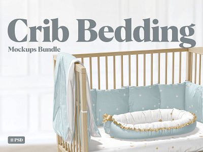 Crib Bedding Mockups Bundle bed mockup psd sleeper