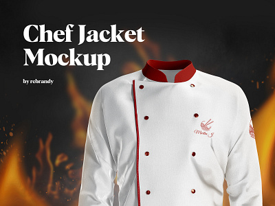 Chef Jacket Mockup download mockup psd restaurant tunic workwear