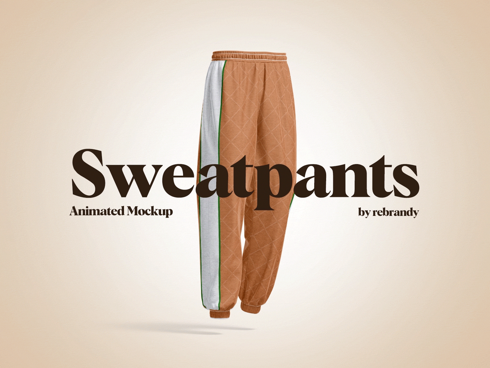 Sweatpants Animated Mockup animated clothing fitness jersey mockup pajamas psd sleepwear trackies trackpants tracky daks