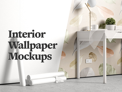 Interior Wallpaper Mockups mockup paper psd space