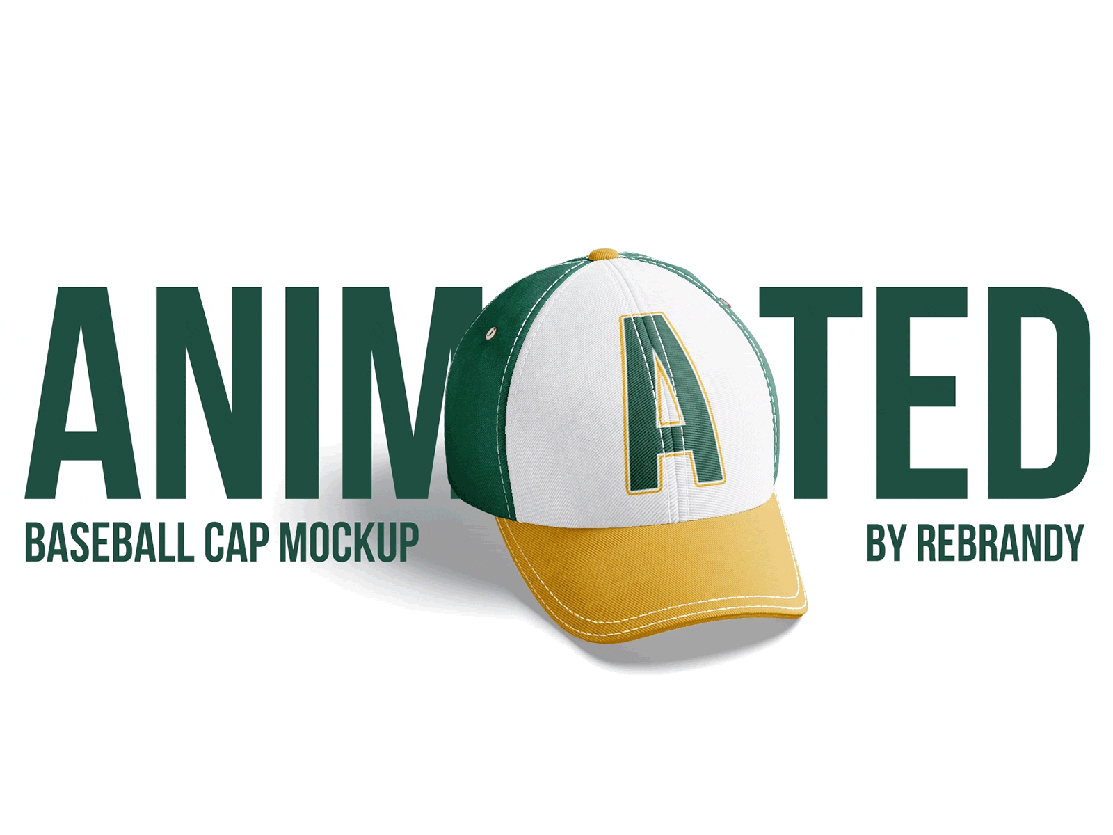 Baseball Cap Animated Mockup animated basebal clothing download headgear mockup psd